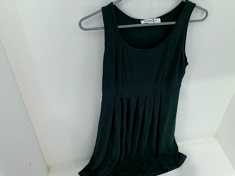 Dark Green Sleeveless Casual Dress - Medium