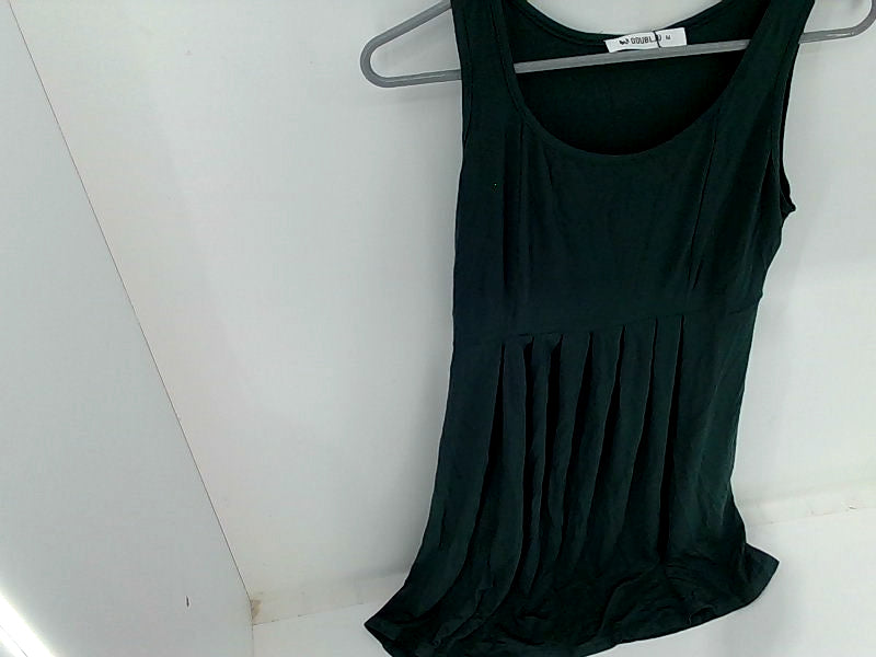 Dark Green Sleeveless Casual Dress - Medium