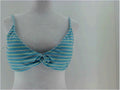 Volcom Next in Line V Neck Bikini Top Coastal Blue Color Multicolor Size Large