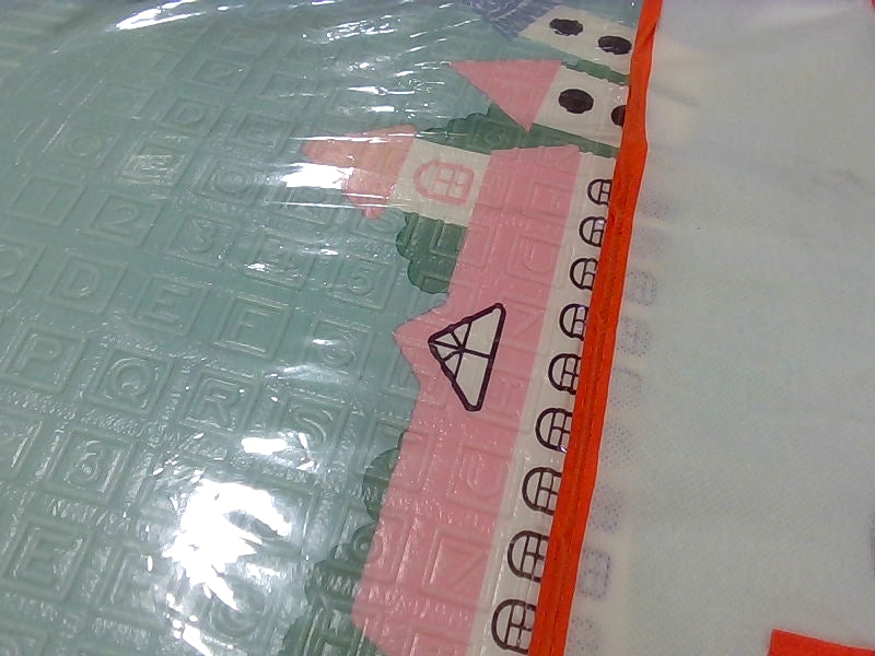Children's Light Green Play Mat with Numbers
