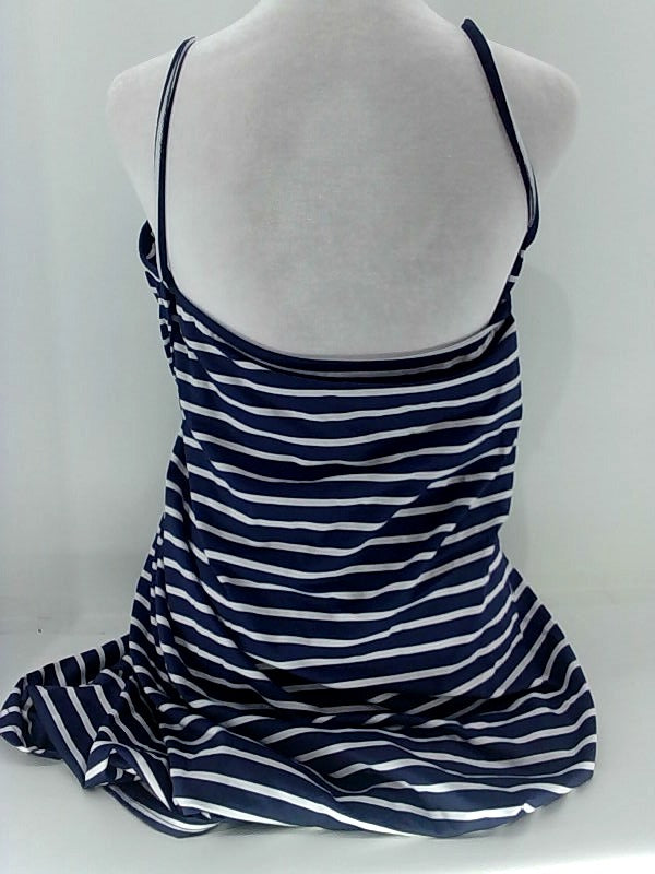 Navy Blue Striped Beach Wrap Bathrobe XL