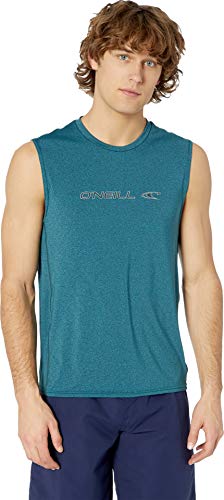 Men's Teal UPF 50+ Sleeveless Sun Shirt - Small