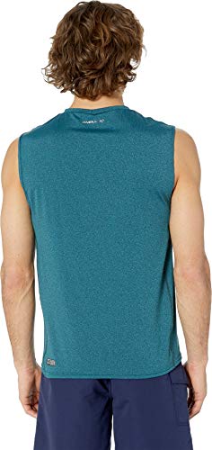 Men's Teal UPF 50+ Sleeveless Sun Shirt - Small