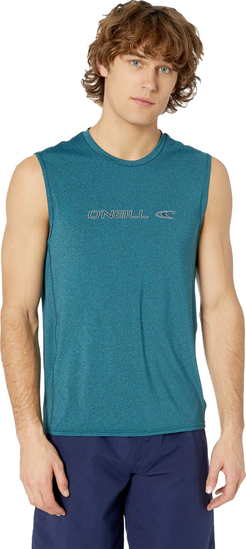 Men's Teal UPF 50+ Sleeveless Sun Shirt - Small