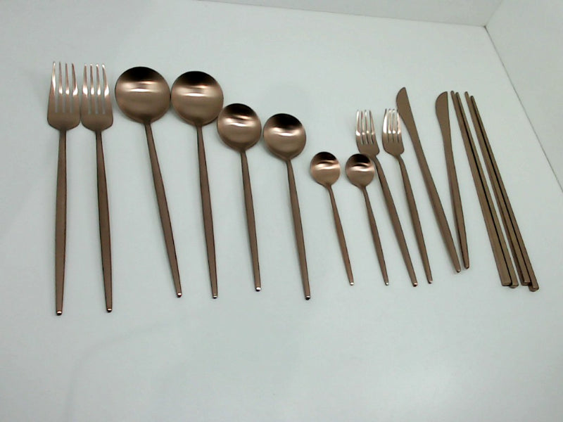 Matte Copper 16-Piece Cutlery Set