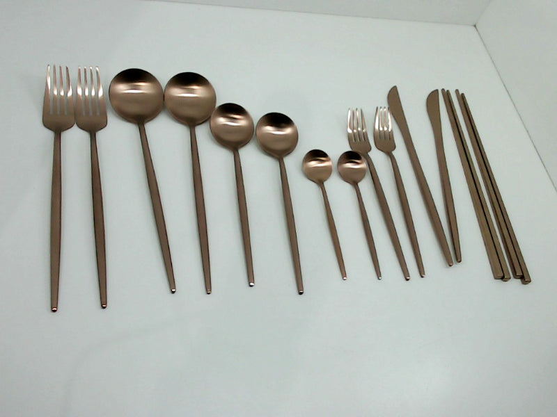 Matte Copper 16-Piece Cutlery Set