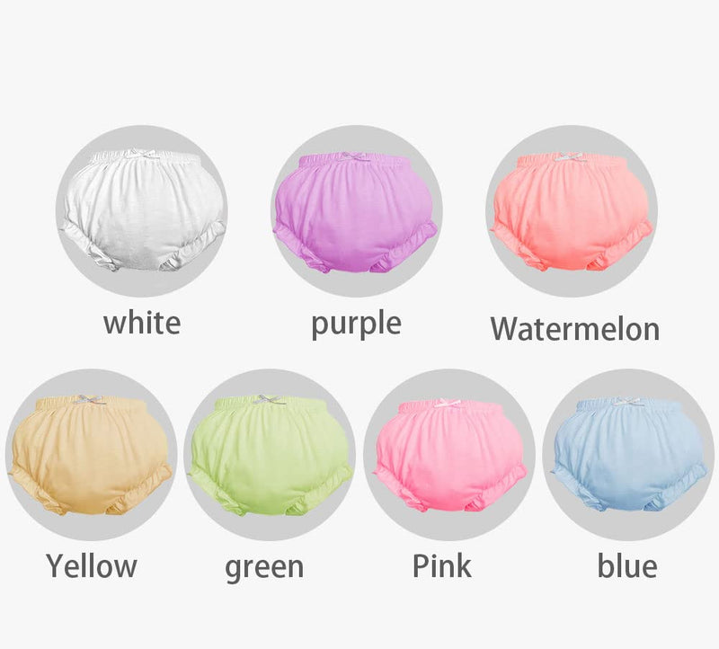 Toddler Girls 7-Pack Cotton Diaper Covers 3-4T