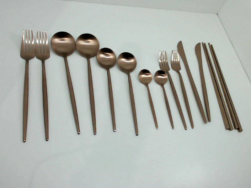 Matte Copper 16-Piece Cutlery Set