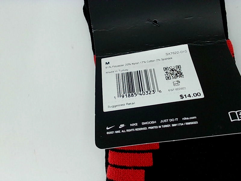 Nike Elite Basketball Crew Socks Medium - Black/Red