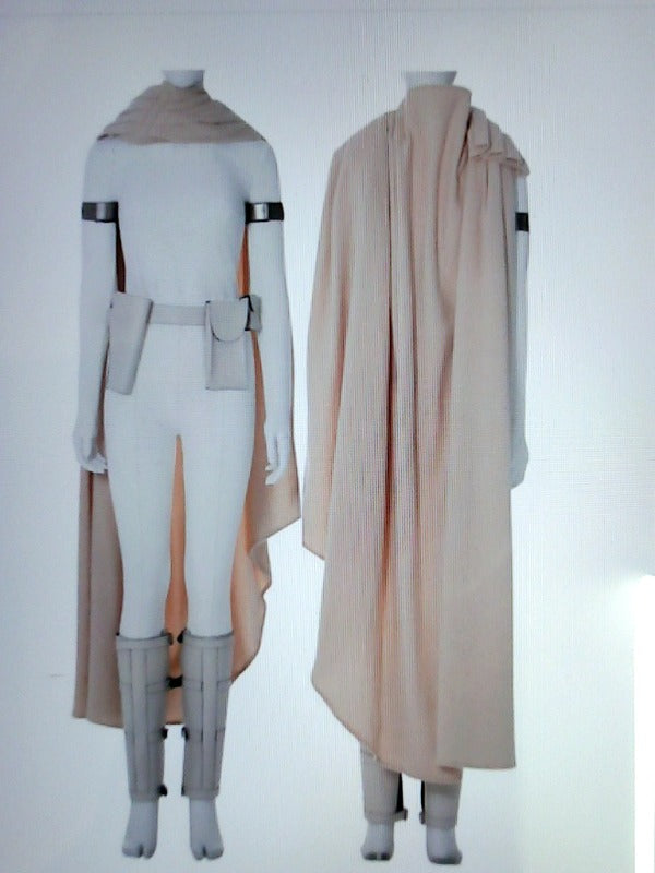 Star Wars Padme Amidala White Cosplay Costume Color Beige & White Size XSmall