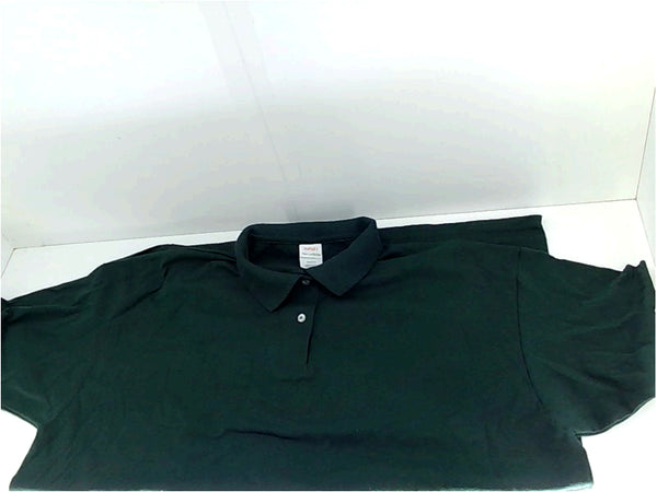 Hanes Mens Short Sleeve Polo Shirt Color Dark Green Size XLarge