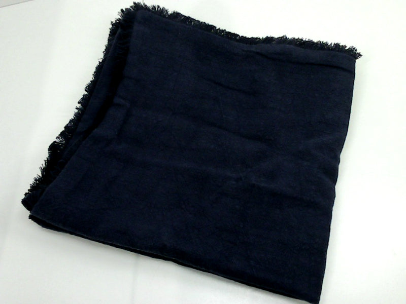 Fringed Navy Blue Pillow Cover 20x20 Inches