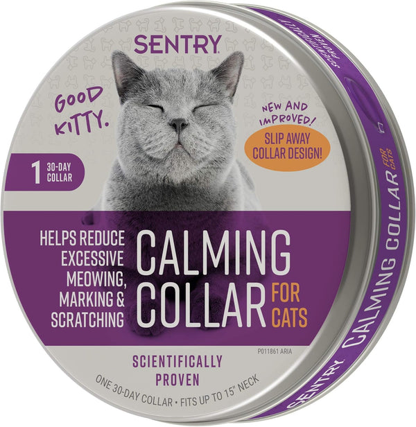 Sentry Calming Collar for Cats 30 Day Stress Relief Purple 1 Count