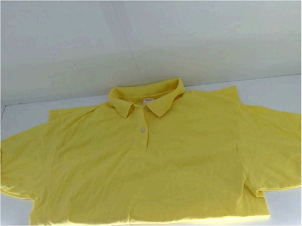 Hanes Mens Short Sleeve Polo Shirt Color Yellow Size Large