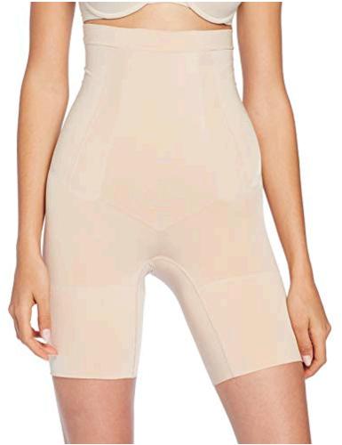 Spanx Womens Oncore Highwaisted Midthigh Short Color Soft Nude Size Large
