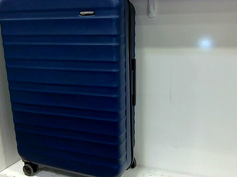 Navy Blue Rolling Suitcase with Spinner Wheels