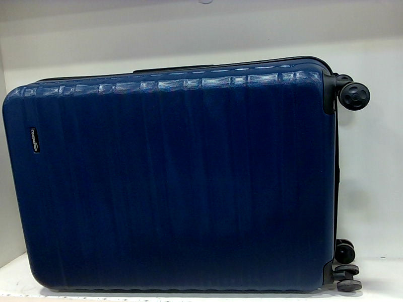 Navy Blue Rolling Suitcase with Spinner Wheels