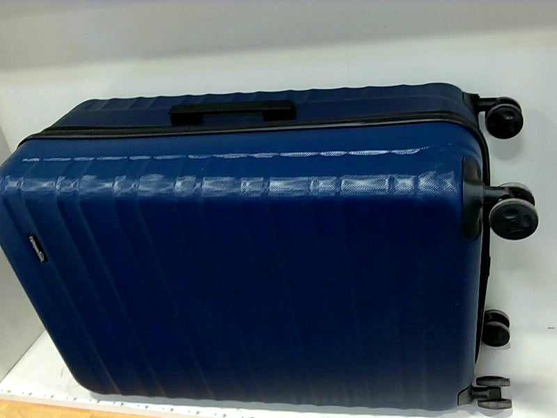 Navy Blue Rolling Suitcase with Spinner Wheels