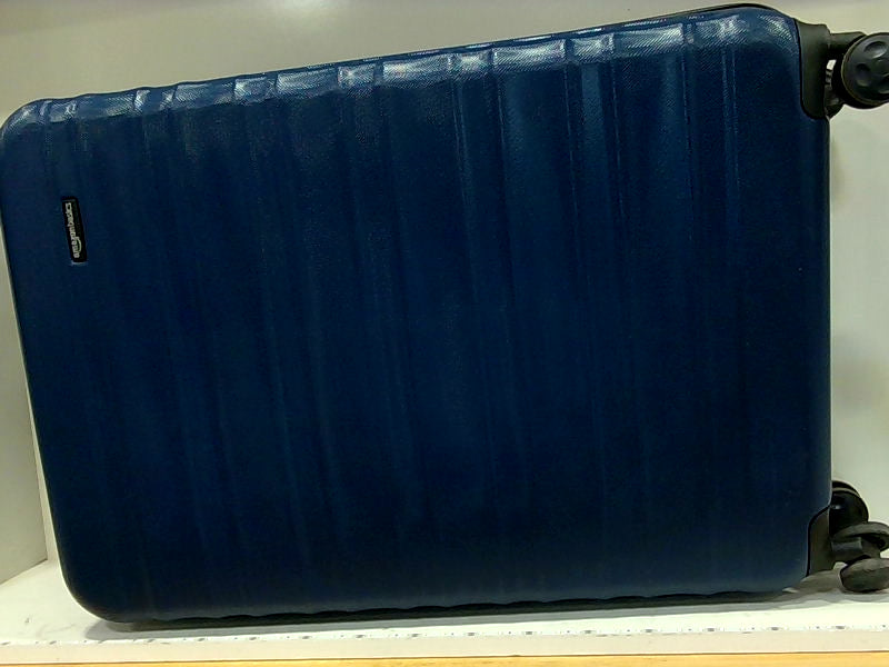 Navy Blue Rolling Suitcase with Spinner Wheels