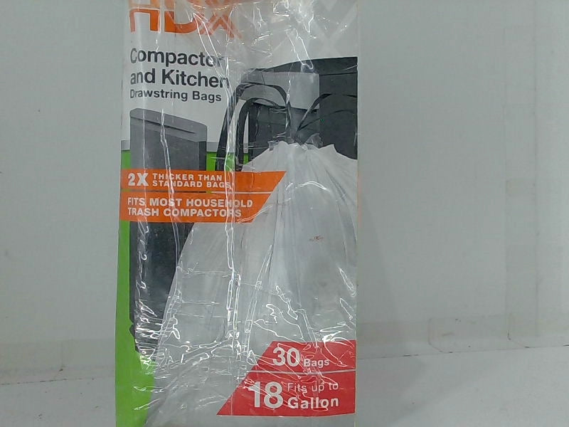 HDX Kitchen Drawstring Compactor Bags 18 Gallon - 30 Pack