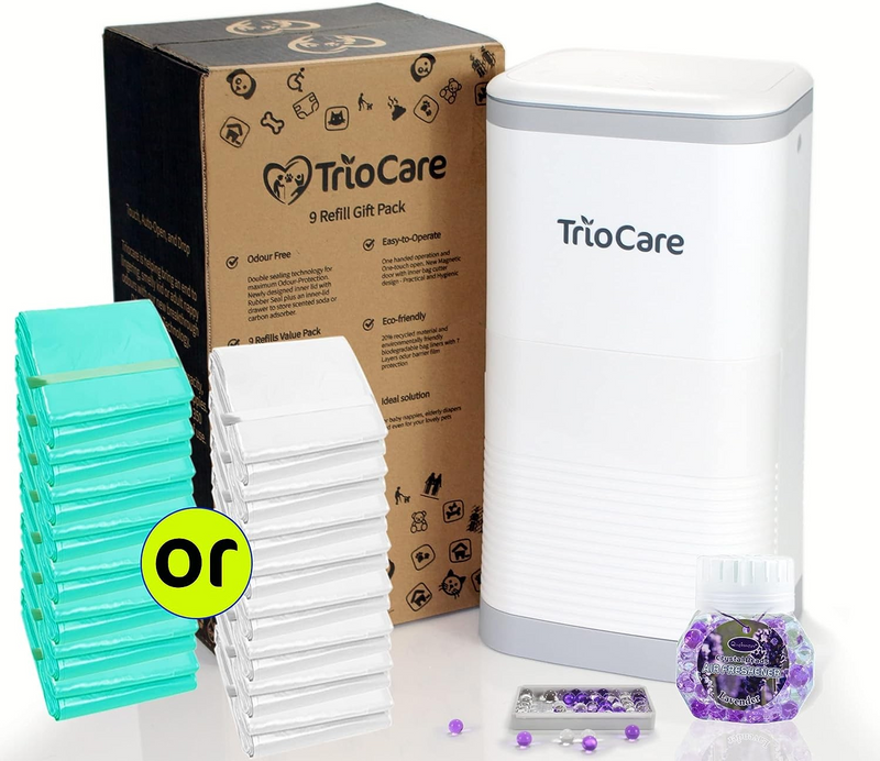 Triocare Odorlocking Diaper Pail Lavender Scent Regular Size