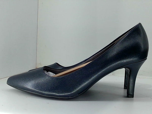 LifeStride Women's Navy Faux Leather Pumps 8.5