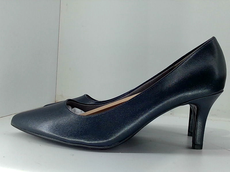 LifeStride Women's Navy Faux Leather Pumps 8.5