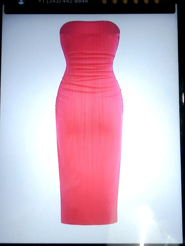 Capella Strapless Pink Bodycon Dress Small