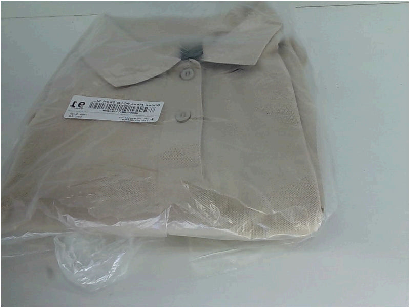 Gildan Mens Polo Short Sleeve Polo Shirt Color Beige Size Medium