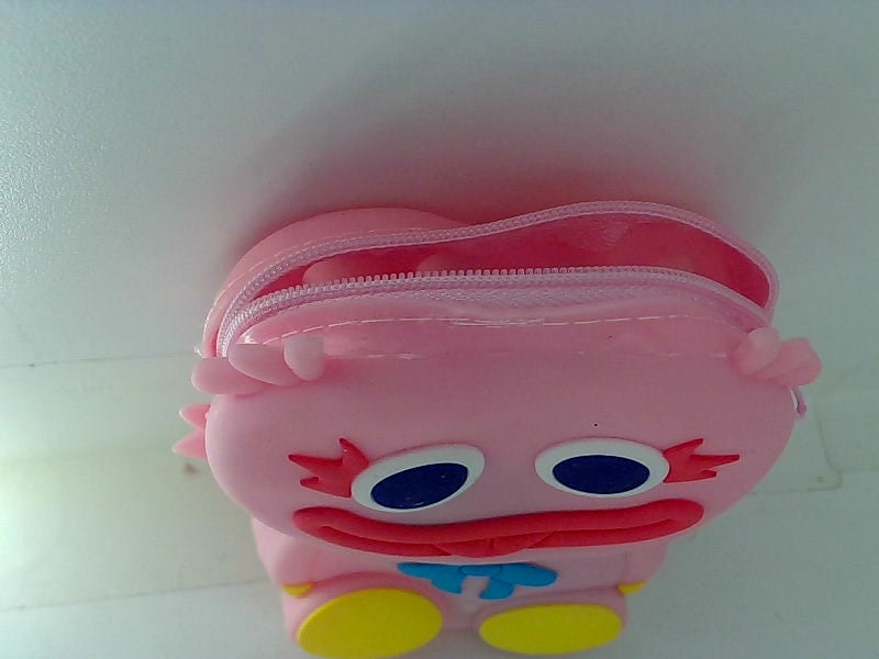 Cute Pink Doll Coin Purse with Rainbow Strap