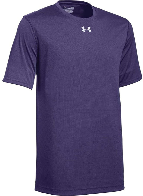 Under Armour Mens Locker 2.0 Shirt Purple | Silver Medium Color Purple Size Medium