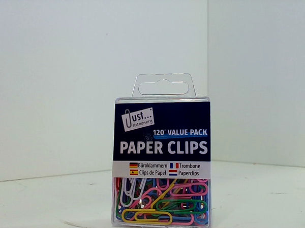 Assorted Hanging Box Paper Clips Pack of 120 Multicolor Clips