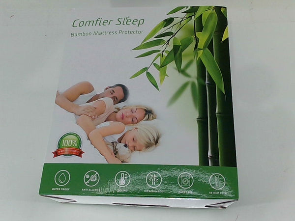 Confier Sleep Mattress Protector Color Off White Size Queen 60 Inch X 80 Inch