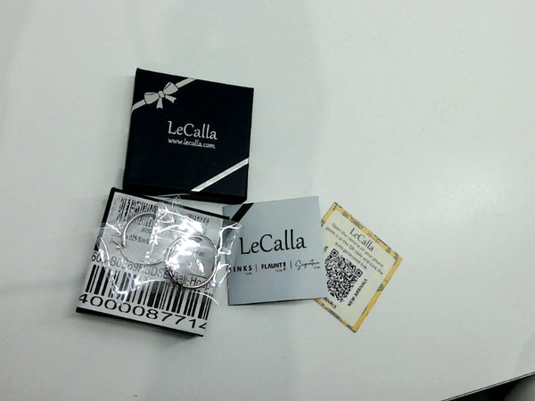 Lecalla Bali Hoop Color 925 Silver Size 1 Inch