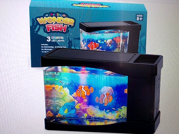 Wonder Fish Artificial Fish Tank Virtual MultiColor Size 7x2.5x4.5