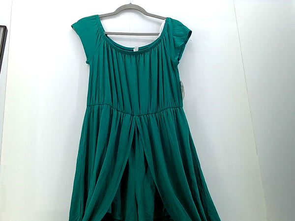 Medium Green Women's Short Sleeve Casual Dress