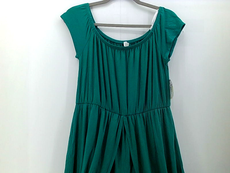 Medium Green Women's Short Sleeve Casual Dress