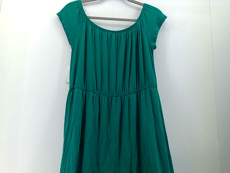 Medium Green Women's Short Sleeve Casual Dress