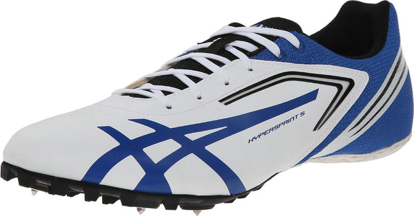 Asics Mens Hypersprint 5 Running Shoewhite/Black/Blue11 M Us Color White/Black/Blue Size 11