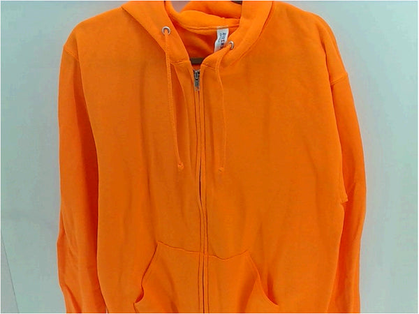Jerzees Nublend Womens SWEATSHIRT Loose Fit Zipper Fashion Hoodie Color Orange Size Medium