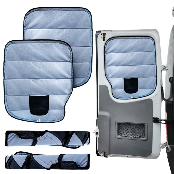 Insulated Blackout Rear Window Covers for Mercedes Sprinter Vanlife Essentials