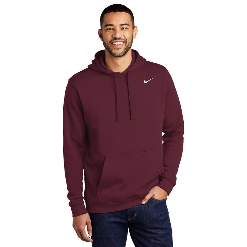 Nike Men's Maroon Fleece Pullover Hoodie Medium