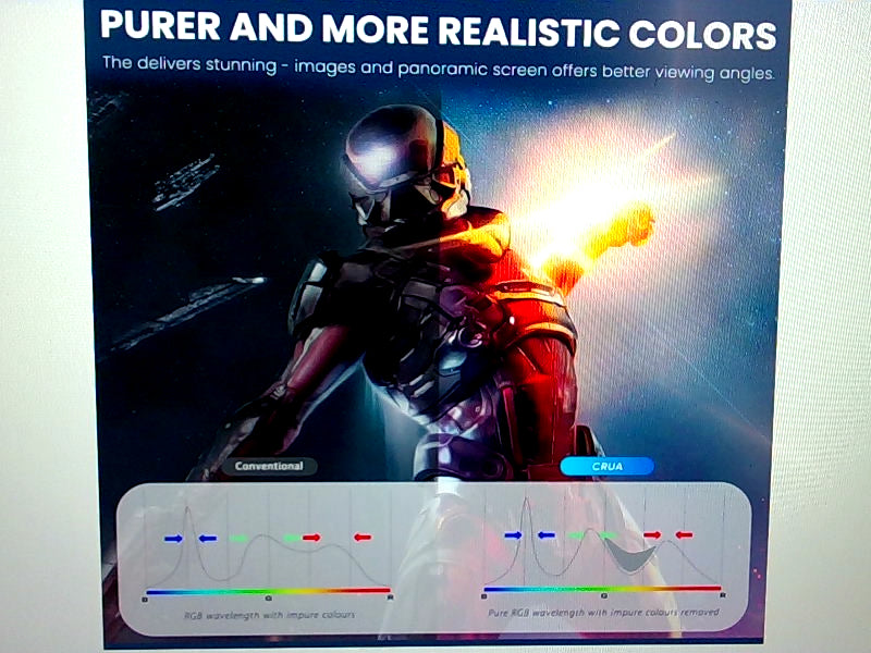 CRUA 27-inch Curved Gaming Monitor with RGB Lighting