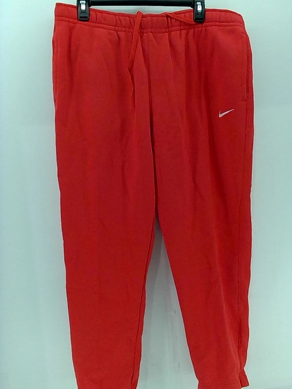 Nike Womens Club Fleece Jogger Regular Pull On Active Pants Color Red Size X-Large
