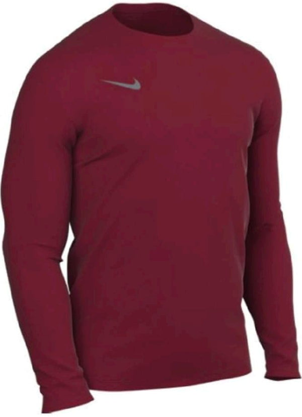 Nike Men Team Legend Long Sleeve Tee Shirt Crimson Color Crimson Size XLarge