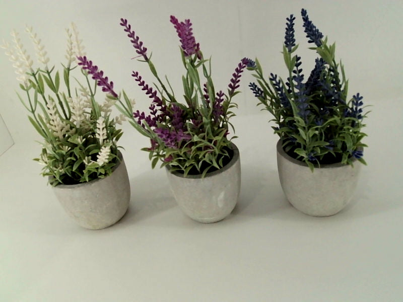 Velener 8 Inch Artificial Lavender Potted Plants Set