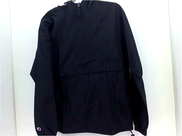 Champion Mens Jacket Regular Zipper Rain Jacket Color Black Size Small