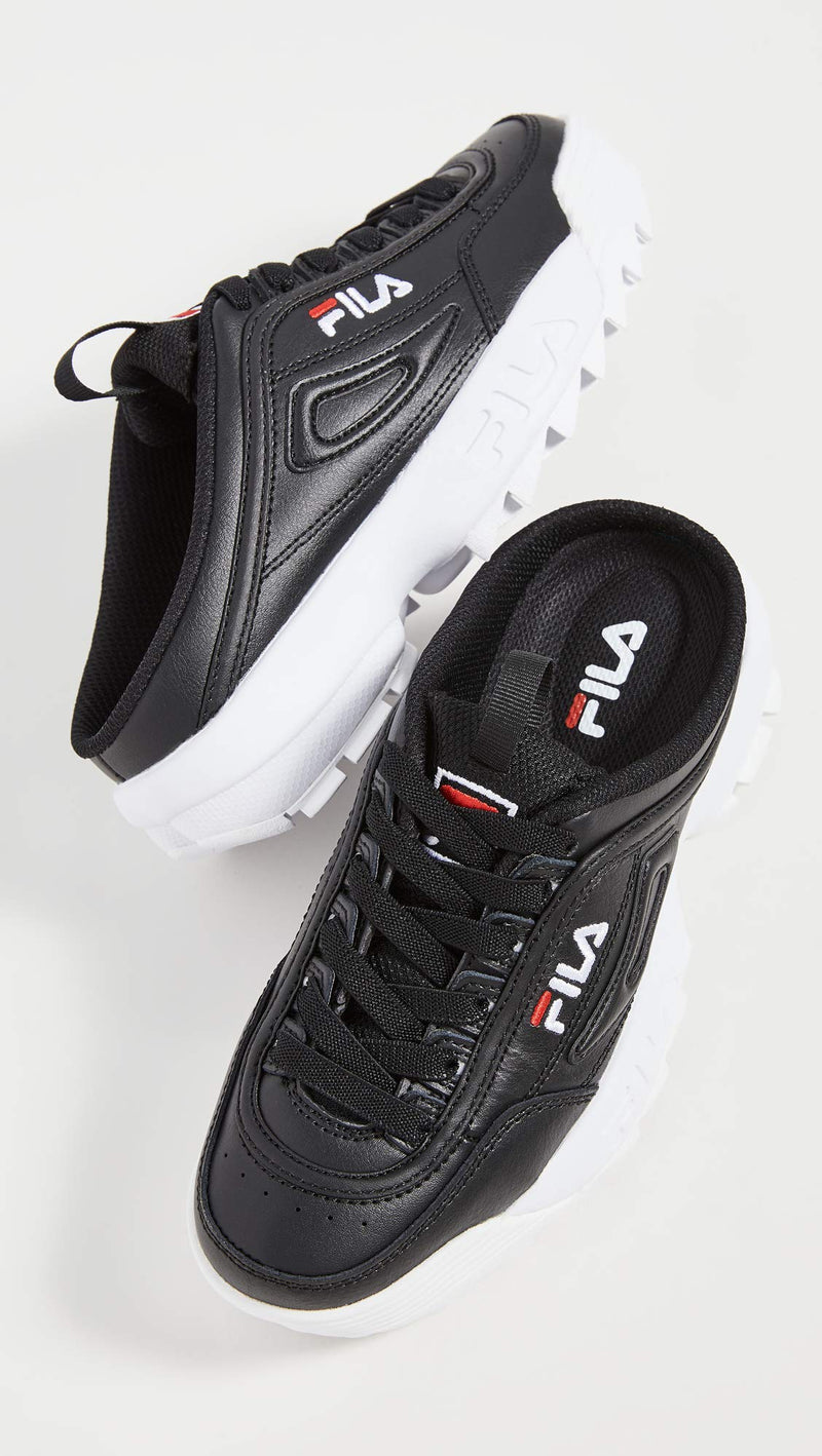 Fila Women's Disruptor Ii Mule Slip on Shoes Black & White Size 9 Pair of Shoes