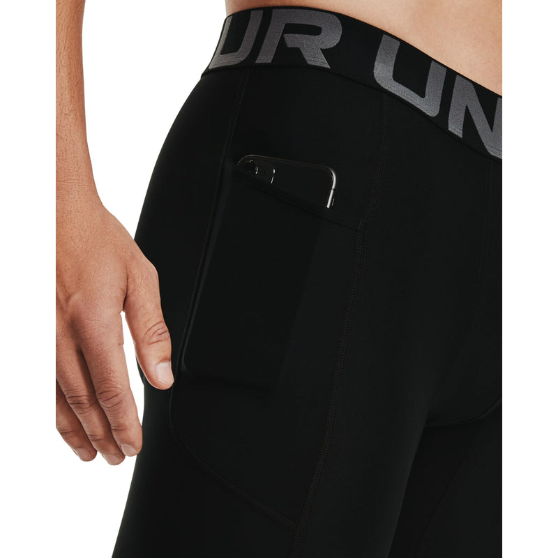 Men's HeatGear Compression Shorts, Black, Size X-Large