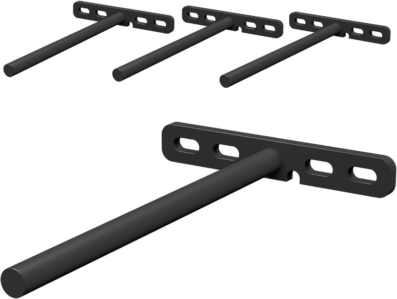 Set of 4 Floating Shelf 5x3 Brackets 4 Inch Black for 1 Inch Thick Shelves